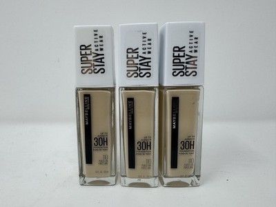 Lot of (3) Maybelline Super Stay Active Wear 30H Liquid Foundations #110