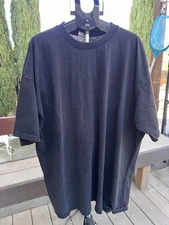 Vintage Men's Pro/Club Heavy Weight 4XL Tall  Plain Black T-Shirt U.S.A Made