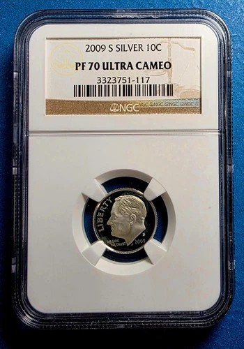 2009 S ROOSEVELT SILVER 10c / DIME NGC PF70 ULTRA CAMEO                  #5599nv
