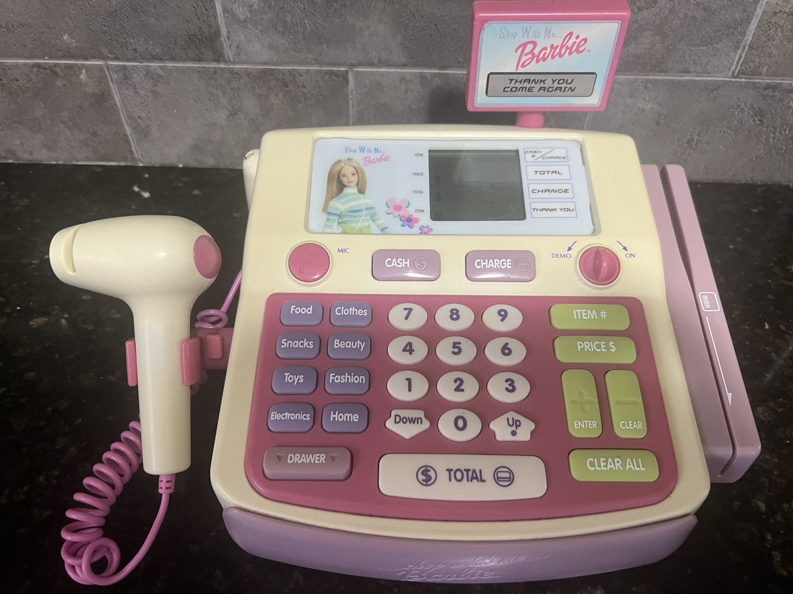 как выглядит Vintage 2004 Barbie Interactive Play Kitchen Barbie Register фото