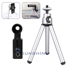 5in Lightweight Portable Camera Monocular Mount Tripod Stand Phone Holder w/Clip