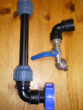 Tank Zubehör, Wasserfass 1000l, Auslaufhahn, Regentonne, Metall