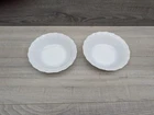 Set 2 VTG Corning Toughened Heat Resistant Dishes Made in USA 6" Milk Glass Dish