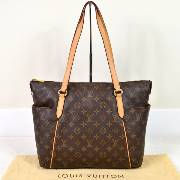 Louis Vuitton Totally MM Monogram Canvas Leather Tote Shoulder Bag Purse Handbag