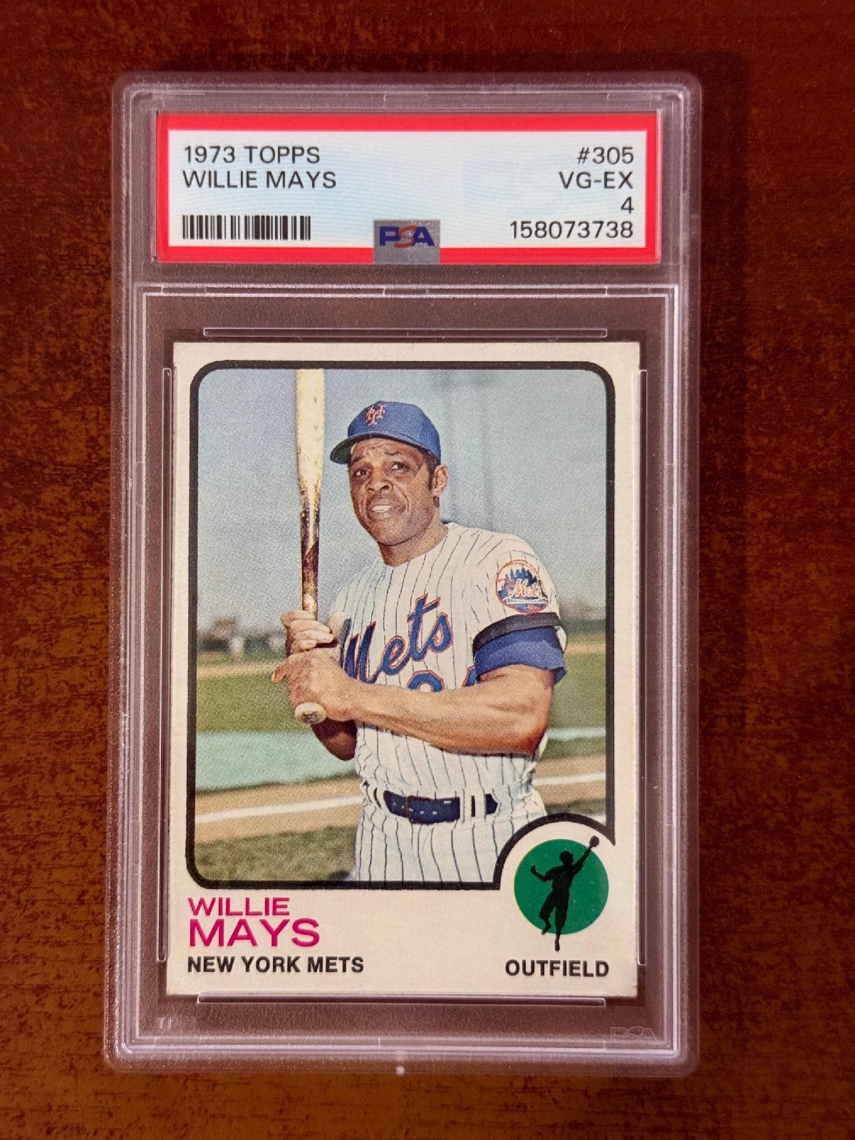 1973 Topps Willie Mays #305 New York Mets PSA 4 VG-EX HOF Vintage