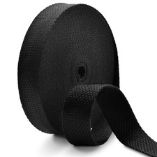 Cotton Webbing 1 Inch 12 Yards Black Cotton Webbing Straps for Bags Handles, ...