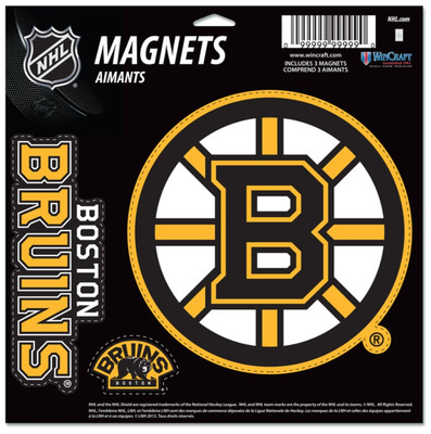 BOSTON BRUINS 3-PACK OF DIE CUT VINYL MAGNETS 11''X11'' PREMIUM QUALITY