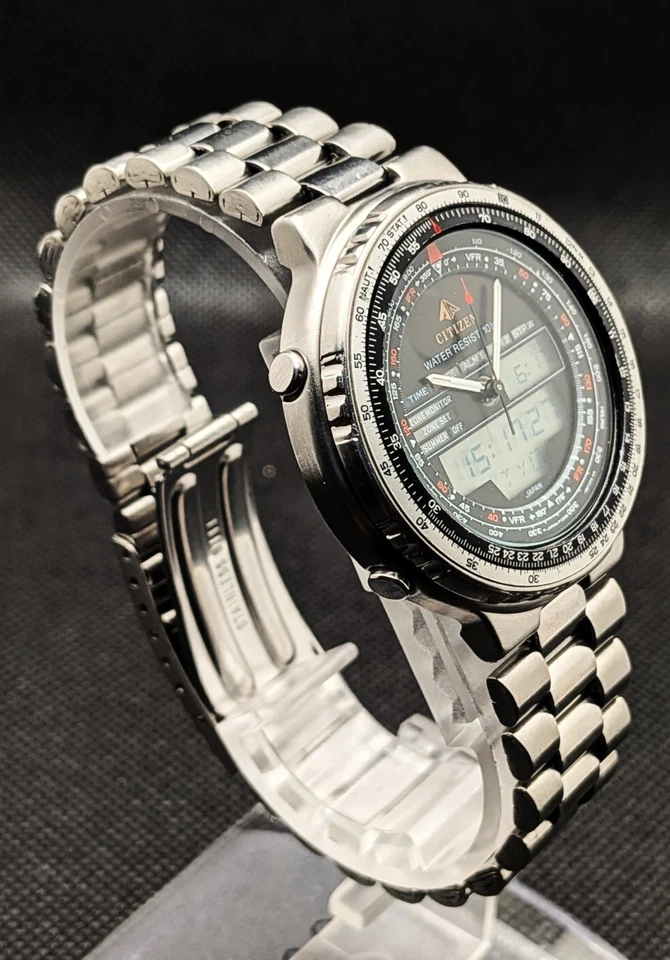 Reloj Citizen Promaster Raro Wingman Aviación 1989 Vintage (Sin Envío EE. UU.) Foto 2 de 4