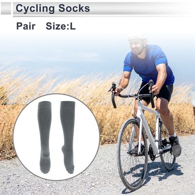 Fahrradsocken schweißabsorb. Grau Größe L 1 Paar