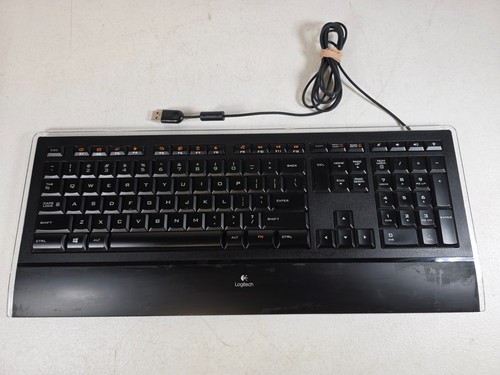 Logitech Illuminated Keyboard Wired USB K740 Y-UY95 Tested & Working - READ - 第 1/8 張圖片