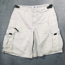 Vintage Y2K Old Navy Cargo Shorts Men's 38 Beige Baggy Loose Skate Surf Military