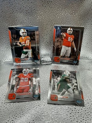 Miami Hurricanes 2025 Bowman U Chrome Base Set Beck Mauioga Lofton Frederique Jr