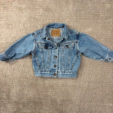 Vintage Levis Denim Trucker Jacket Toddler 3T Light Wash Made in USA 70506-0491