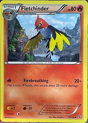 Fletchinder - 17/106 - XY Flashfire Pokemon 2014