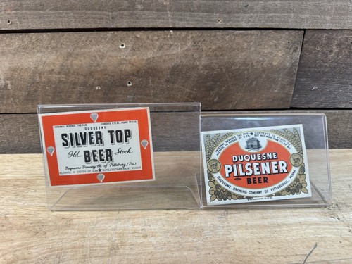Vintage Duquesne Beer Silver Top Duquesne Brewing Co. Advertising Cards Labels