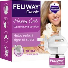 FELIWAY Classic 30 Day Cat Calming Plug in Pheromone Diffuser Starter Kit, 48Ml