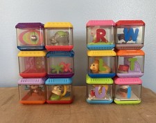 Fisher Price Sensory Blocks Peek-a-boo  VTG Letter And More 12 Count