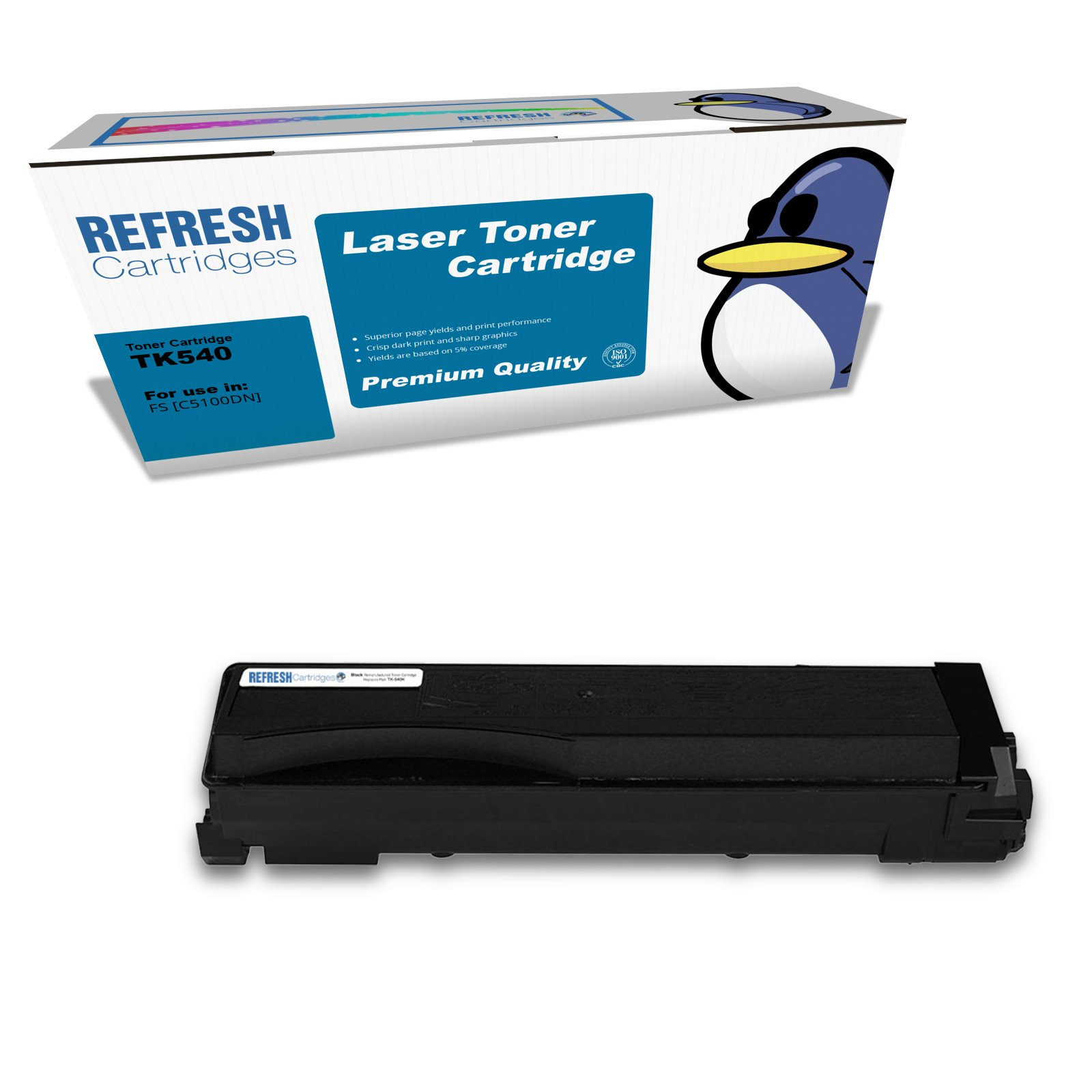 Refresh Cartridges Black TK-540K Toner Compatible With Kyocera Printers