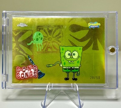 2025 Topps Chrome SpongeBob SquarePants The Jellyfish SONGS Gold Refractor /50