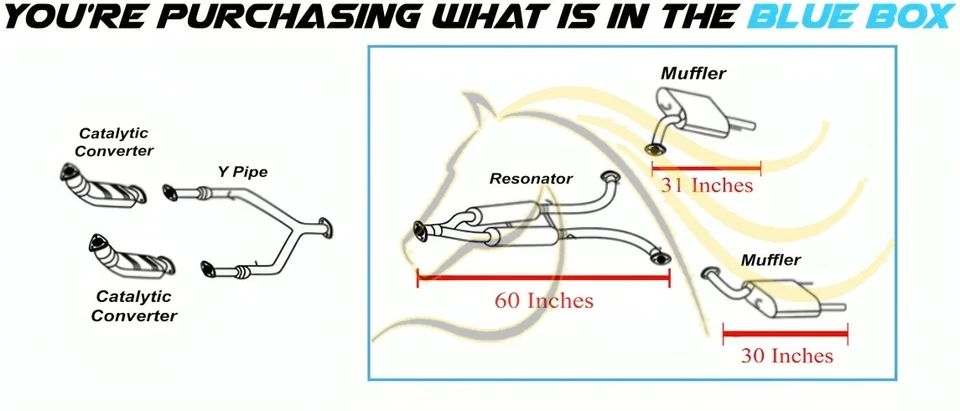 Stainless Steel Resonator Muffler Exhaust Kit fits: 2011-2013 Infiniti M37 3.7L - Image 3 of 4