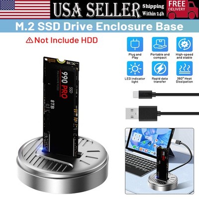 M.2 to USB Dock Station, NVMe to USB-C 3.1 Reader Adapter For M Key，M&B Key SSD-