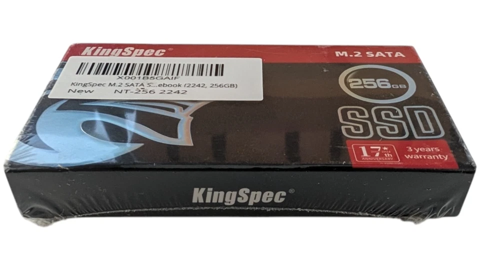 KingSpec NT 256 2242 M.2 SATA SSD 256GB NGFF 3D NAND New Sealed - Image 2 of 4