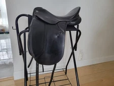 Kieffer Wien DL Black Dressage Saddle - 18" Dual Flap