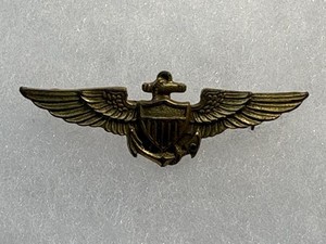 WWII USN USMC Aviator Pilot Wing ~ 1.5” Cap or Sweetheart Size