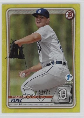 2020 Bowman 1st Edition Yellow Foil 53/75 Franklin Perez #BFE-63 1nq3