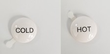 California Faucets PINDXH and PINDXC Hot and Cold Label Index Porcelain Buttons