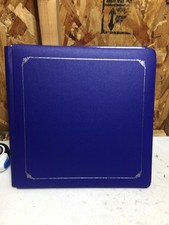 Creative Memories Photo Album / Scrapbook 12x12 Sapphire Blue Silver Foil Trim