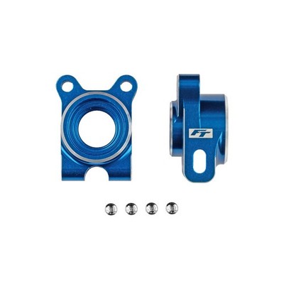 Team Associated RC10B7 FT Aluminum Rear Hubs, -4 Offset, Blue / AE92562