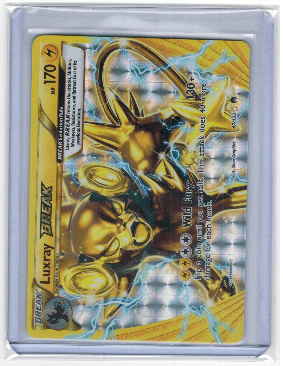 Luxray BREAK 47/122 Breakpoint Holo Pokemon TCG - NM