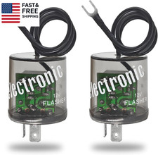 LED Flasher Relay 2 Pins 12V Pack of 2 - Heavy Duty Turn Signal Flasher Rel