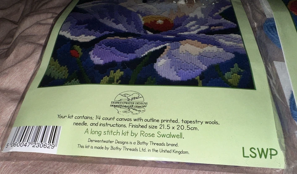 2 件套 Derwentwater Designs Poppy Head & White Poppy 长针设计全新带包装 — 第 2/4 张图片