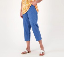 Denim & Co. Women Regular Original Waist Side Pocket Crop Pant NWT A601800