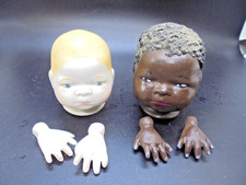 Porcelain Doll Heads and Hands 2 3 Inches No Chips