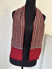 Vintage Christian Dior 100 Silk Scarf Italy Burgundy Striped Men  s