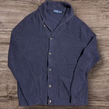 Polo Ralph Lauren Sweater Mens LT Shawl Collar Button Cardigan Knit Pullover