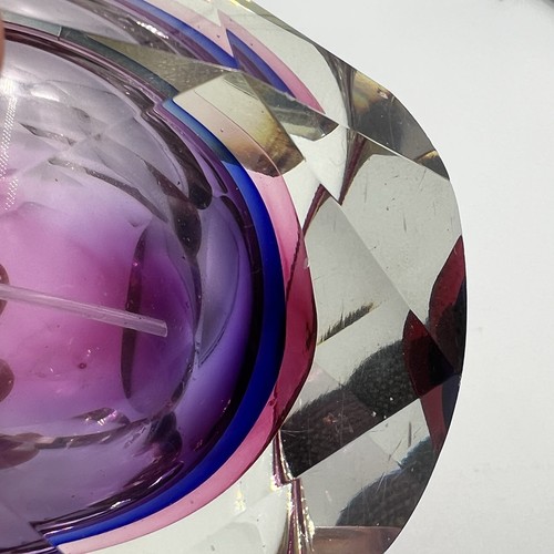 Vintage Murano Glass Perfume Bottle Atomizer Pink Purple Gold Hand Blown Italy - Picture 4 of 11