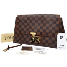 TARIFF FREE Authentic Louis Vuitton Damier Clutch N41278 With Barcode Tag LF559