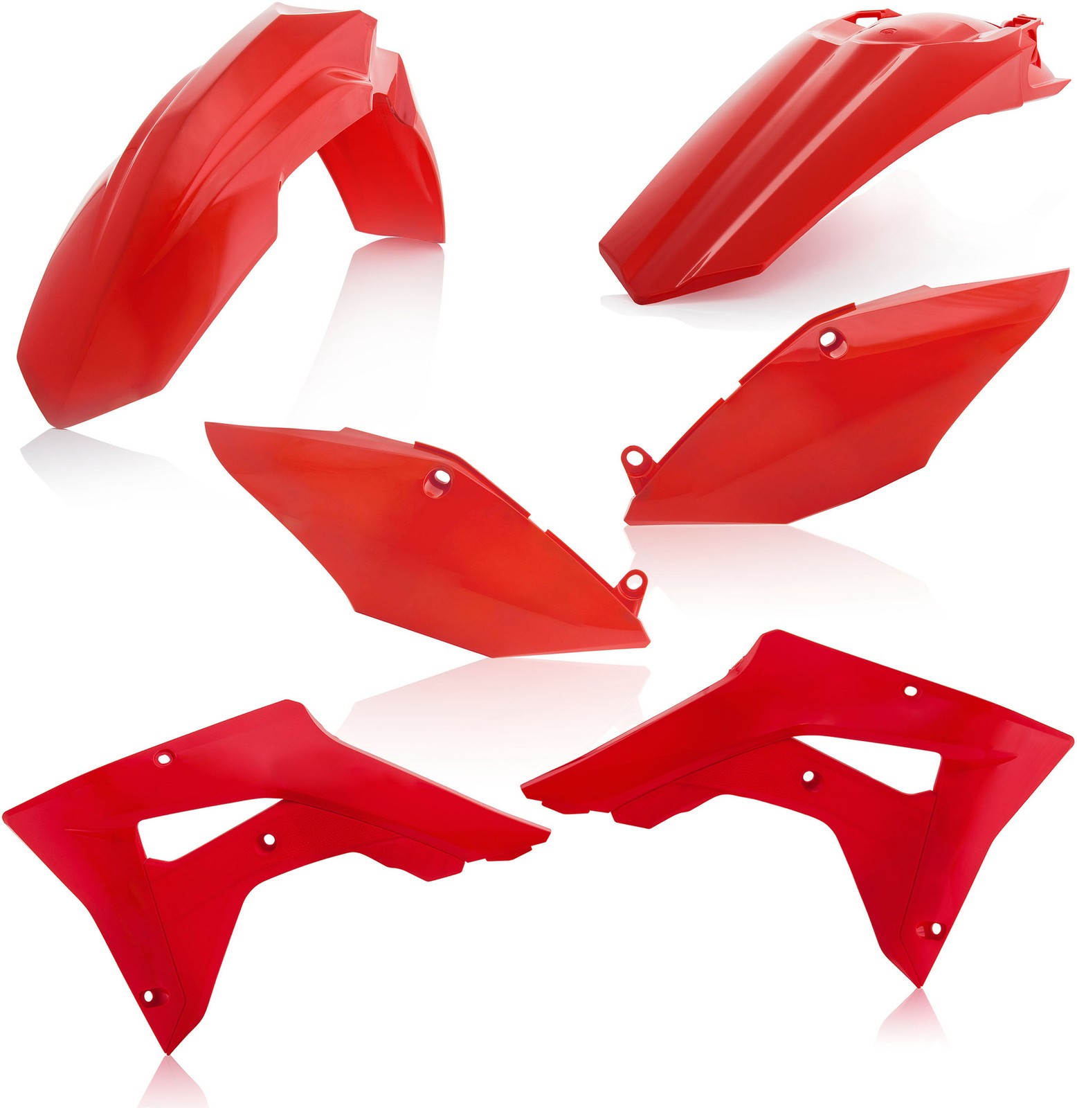 Red Plastic Kit Acerbis 2645460227 For 17-20 Honda CRF450RX & 19-21 CRF250RX