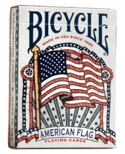 Bicycle American Flag Poker Size Standard Index Playing Cards - 1036202