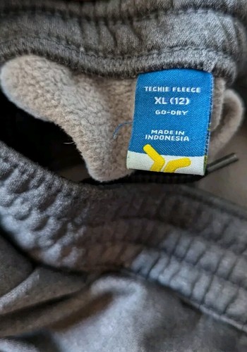 Old Navy Techie Fleece Zip Up Jacket Track Suit Pants Set Boys 12 XL Neon Gray - Picture 10 of 11