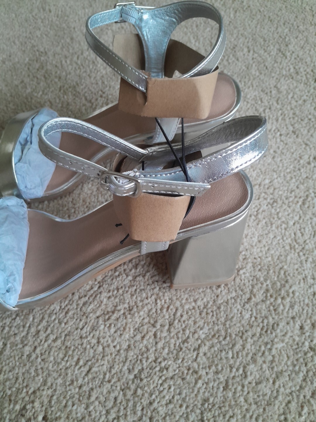 New Look Metallic Size 5 Sandals eBay