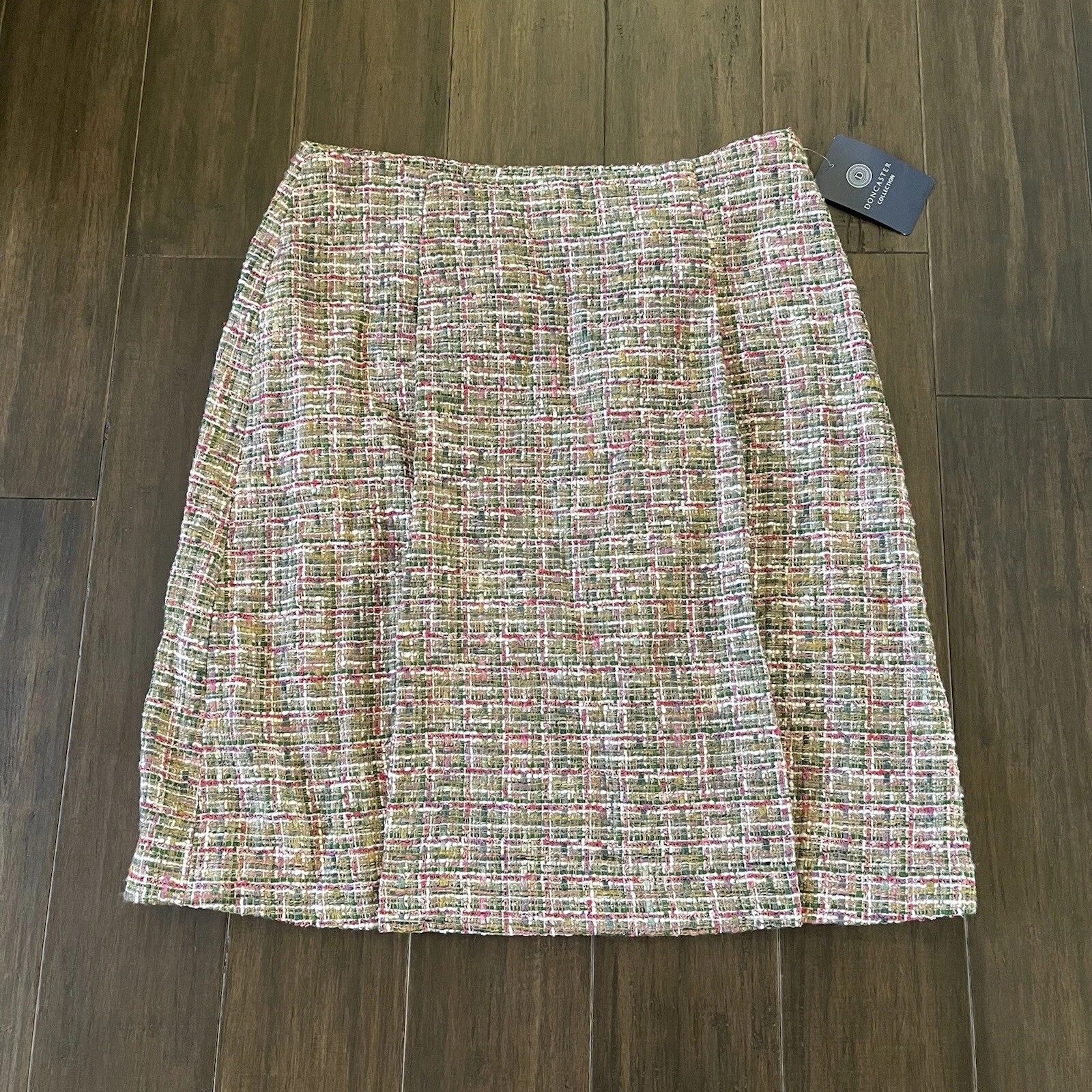 DONCASTER COLLECTION Multicolored Tweed Straght Skirt Size 10