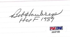 Bob Houbregs Signed Cut Index Card PSA/DNA COA Basketball Hall of Fame Pistons