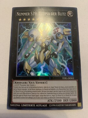 Yu-Gi-Oh! Number S39: Utopia the Lightning TDIL German Super Rare Lightly Played