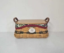 Longaberger Treats 2002 Tree Trimming Combo, Lid, Liner, Protector, Tie-on