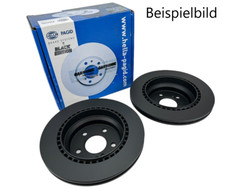 2x Bremsscheiben SCHWARZ f&uuml;r Mercedes W202 W203  HELLA PAGID PRO High Carbon
